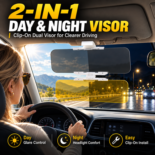 ⏳Time-Limited Special ⏰🚗 Drive Safer Day & Night 🌙 Universal HD Anti-Glare Car Visor ✨
