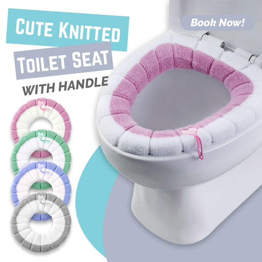 ⏳Time-Limited Special⏰✨Cute Knitted Toilet Seat Cover — Soft, Warm & Skin-Friendly 🚽