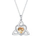 ⏳Time-Limited Special⏰Birthstone Celtic Trinity Knot Heart Necklace✨ Heart Shape Celtic Trinity Knot Birthstone Pendant