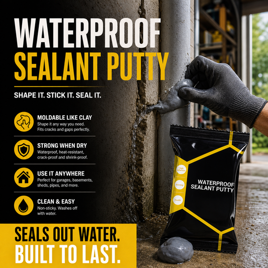 ⏳Time-Limited Special ⏰ Waterproof Sealant Putty, Mouldable Hole Sealing Filler for Pipe Wall Gap Blocking