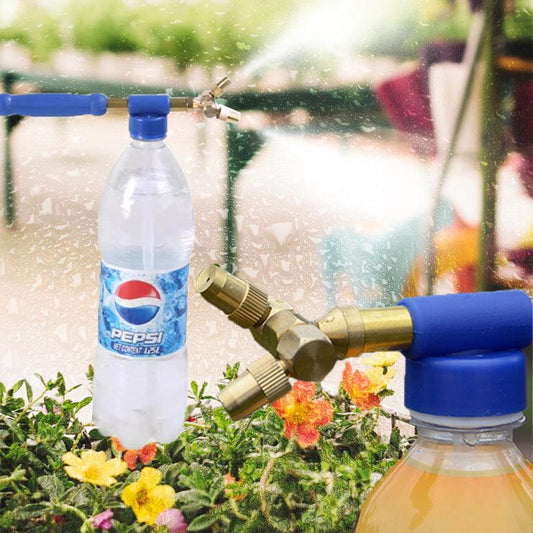 🌸 Double-Ended Copper Rod Manual Spray Gun – Reciprocating Air Pressure for Easy Flower Watering 💦🛠️