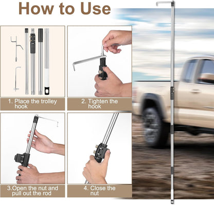 ⏳Time-Limited Special⏰Truck Cargo Grabber, Telescoping Pickup Truck Bed Retriever Tool