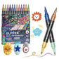 ⏳Time-Limited Special⏰Glitter Brush Markers – dual-tip design, shimmering ink makes cards & crafts sparkle