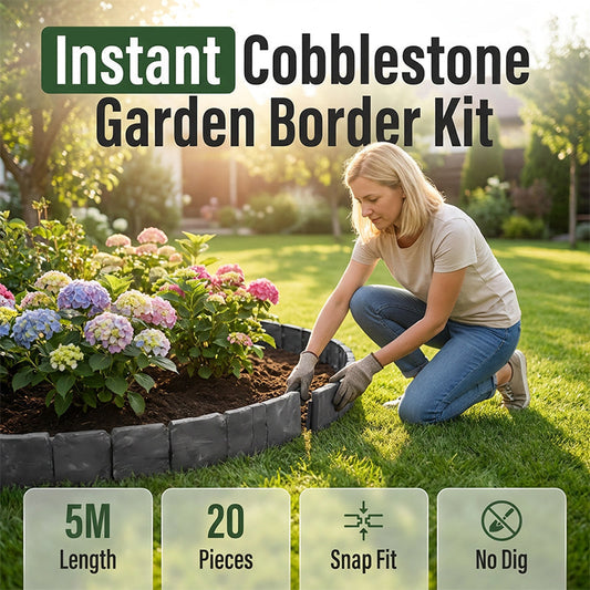 🌼🍀Best Seller in summer 50% Off🔥Easy Install Cobblestone Garden Border - 5M Edging Kit