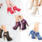 Lace Mesh Peep-Toe Platform High Heels
