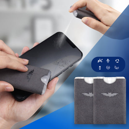 ⏳Time-Limited Special⏰ 2-in-1 Screen Cleaner & Microfiber Cloth – Spray & Wipe, No Residue, Portable 🧽