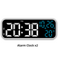 Modern LED Digital Alarm Clock with Temperature
