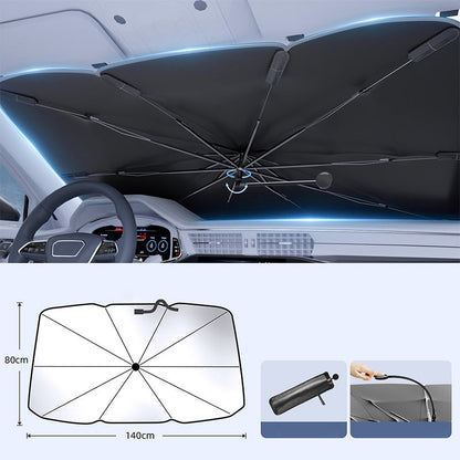 Bendable Car Windshield Sunshade Umbrella
