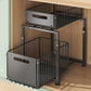 ⏳Time-Limited Special⏰ 2-Tier Pull-Out Shelf – Independent Double-Tier Sliding, 5-Level Height Adjustable & Sturdy Carbon Steel – Maximize Cabinet Storage Effortlessly 💪