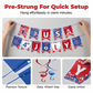 Patriotic Hanging Swirls & Banner Decorations