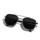 Geometric Frame Double Beam Polarized Sunglasses