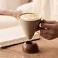 📢📢50% OFF !! ⏰Vintage Coffee Mug with Wooden Handle & Saucer