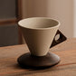 📢📢50% OFF !! ⏰Vintage Coffee Mug with Wooden Handle & Saucer