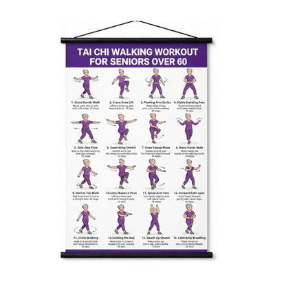 ⏳Time-Limited Special⏰Tai Chi Workout Poster for Seniors