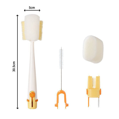 ⏳Time-Limited Special⏰✨ 5-in-1 Bottle Cleaner Set – sponge + straw + lip + gap brush + hook – every corner sparkling clean. Reaches narrow necks & tight spots – keeps water bottles, baby bottles & cups truly hygienic! 🍼✅