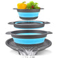 ⏳Time-Limited Special ⏰🥗 Careluxpro 3-Piece Collapsible Colander Set – With Draining Base, Space Saving, For Fruit Veggies Pasta 🧺