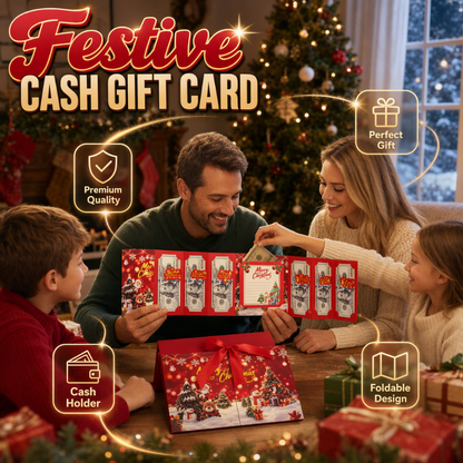 ⏳Time-Limited Special⏰ | Christmas Cash Gift Holder – Multi-Slot Money Card with Envelope