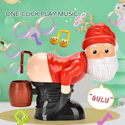 ⏳Time-Limited Special ⏰ Christmas Santa Bubble Maker – One-Click Automatic Bubble Blowing, Joyful Music & Flashing Night Lights – Cute Holiday Toy for Kids & Family Fun 🎄