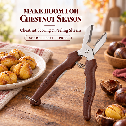 ⏳Time-Limited Special⏰2-in-1 Chestnut Shear – Dual-Edge, Labor-Saving, Safe