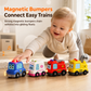 ⏳Time-Limited Special⏰4-Piece Magnetic Electric Toy Car Set with Sound and Light Cartoon Stacking and Crawling Cars for Babies and Toddlers