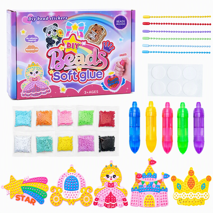 ⏳Time-Limited Special⏰  No-Glue Bead Art Kit — Reusable Templates, Kid-Friendly