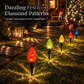 ⏳Time-Limited Special⏰ Solar Powered 5 in 1 Diamond Facet Bulb Ground Stake Lights for Garden Courtyard Holiday Decoration