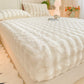 ⏳Time-Limited Special⏰!🛏Soft Rabbit Plush and Milk Velvet Fitted Sheet Mattress Cover Dustproof Mattress Protector