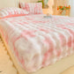 ⏳Time-Limited Special⏰!🛏Soft Rabbit Plush and Milk Velvet Fitted Sheet Mattress Cover Dustproof Mattress Protector