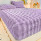 ⏳Time-Limited Special⏰!🛏Soft Rabbit Plush and Milk Velvet Fitted Sheet Mattress Cover Dustproof Mattress Protector