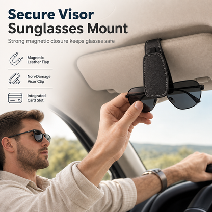 ⏳Time-Limited Special⏰Car Sunglasses Holder Double Clip Eyeglasses Mount and Ticket Card Clip