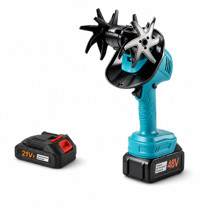 ⏳Time-Limited Special⏰Cordless Handheld Mini Tiller Cultivator 21V Lithium Battery Powered Portable Garden Soil Loosener and Weeder for Home Yard