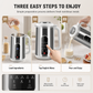 ⏳Time-Limited Special⏰Multi-Functional 304 Stainless Steel Soy Milk Maker and High- Blender Large Capacity Filter-Free Household Food Processor with Smart Timer