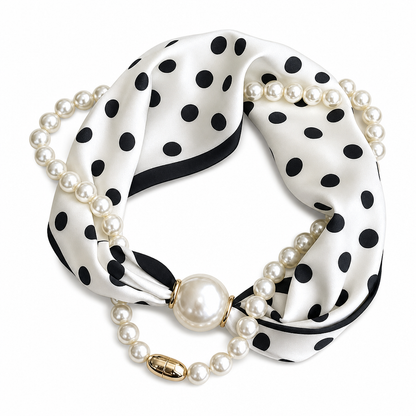 ⏳Time-Limited Special ⏰ Pearl Scarf Necklace – Timeless Elegance, Adjustable Bow & Piercing-Free Jewellery 🤍