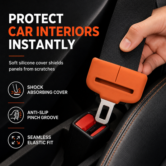 ⏳Time-Limited Special ⏰ Universal Silicone Seat Belt Buckle Cover – Anti-collision, Anti-scratch, Noise Reduction 🚗