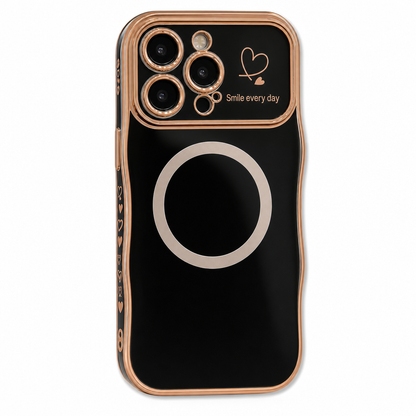 ⏳Time-Limited Special⏰📱 Magnetic Phone Case: Scalloped Borders, Electroplated Trim, Lens Shield, Non-Slip