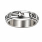 ⏳Time-Limited Special ⏰ Silver Titanium Spinner Ring – "God Is Within Her" engraving ✨