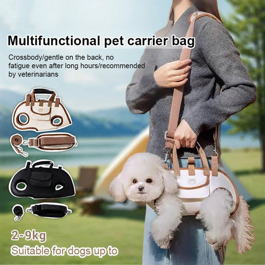 ⏳Time-Limited Special⏰2-in-1 Portable Pet Carrier/Sling/Tote | Breathable Blended Fabric, Padded Sponge Shoulder Strap🔄