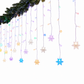 ⏳Time-Limited Special⏰LED Snowflake Curtain Lights – Waterproof & festive décor ✨
