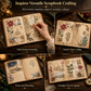 ⏳Time-Limited Special⏰Vintage European Style Hardcover Journal Notebook with Hollow Out Cover Gold Foil Accents and Color Illustrated Pages