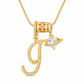 ⏳Time-Limited Special⏰Layering Cursive Initial with Heart Charm Gold and Silver Tone Box Chain Neck Jewelry 26 Letters A to Z