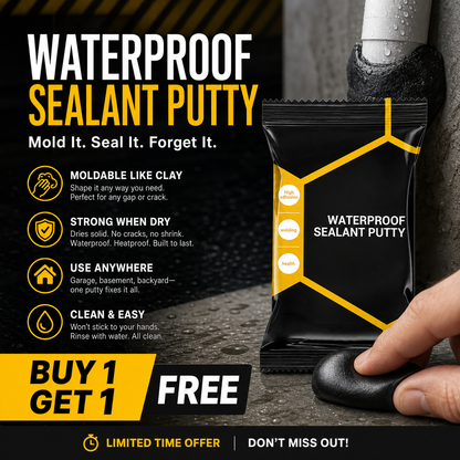 ⏳Time-Limited Special ⏰ Waterproof Sealant Putty, Mouldable Hole Sealing Filler for Pipe Wall Gap Blocking